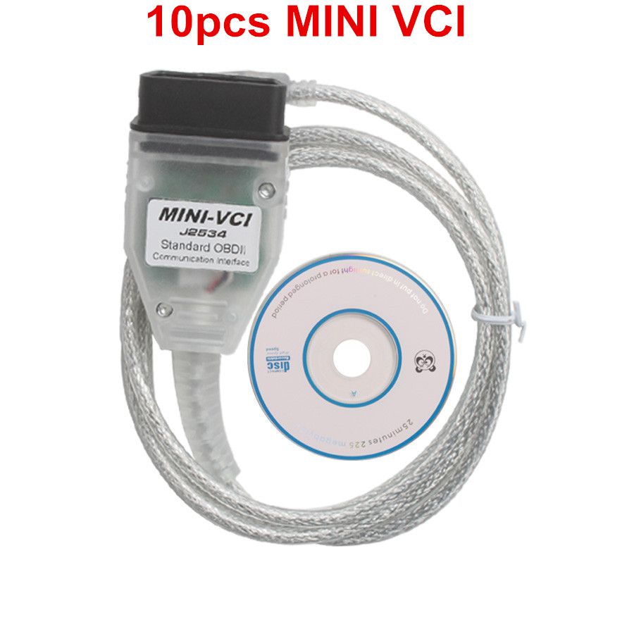 10pcs Cheap MINI VCI V14.20.019 Single Cable For Toyota Support Toyota TIS OEM Diagnostic Software