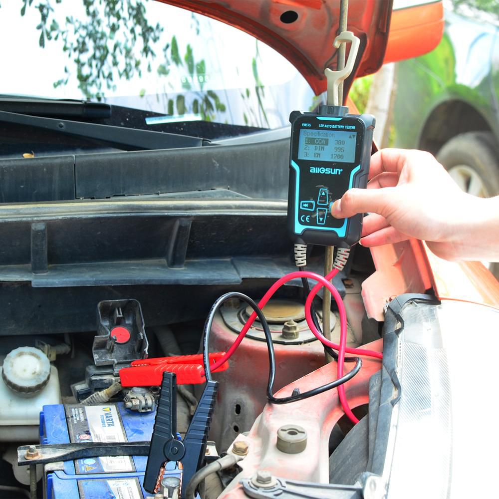 12V and 24V Automotive Vehicle Car Battery Tester Multifunction Check Meter Digital Analyzer Diagnostic ALL-SUN EM575