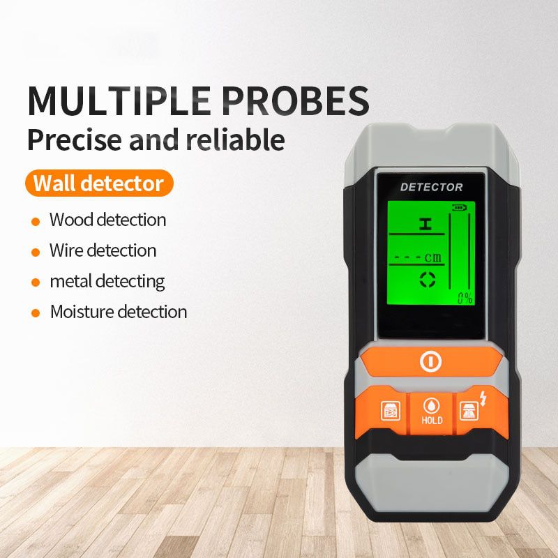 GD213 GD216 4 in 1 Metal Detector Wall Wiring Wood Depth Moisture Detector Meter Wall Scanners Stud Finder AC Voltage Live Wire Tracker