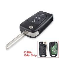 433MHz ID46 Chip 3 Buttons Control Remote Key For Hyundai 2011-2013 YF Sonata Fob Car Auto Vehicle Alarm Key TOY40 Blade