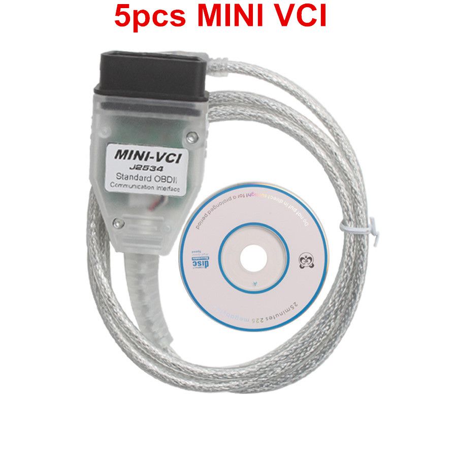 5pcs Cheap MINI VCI V14.20.019 Single Cable For Toyota Support Toyota TIS OEM Diagnostic Software