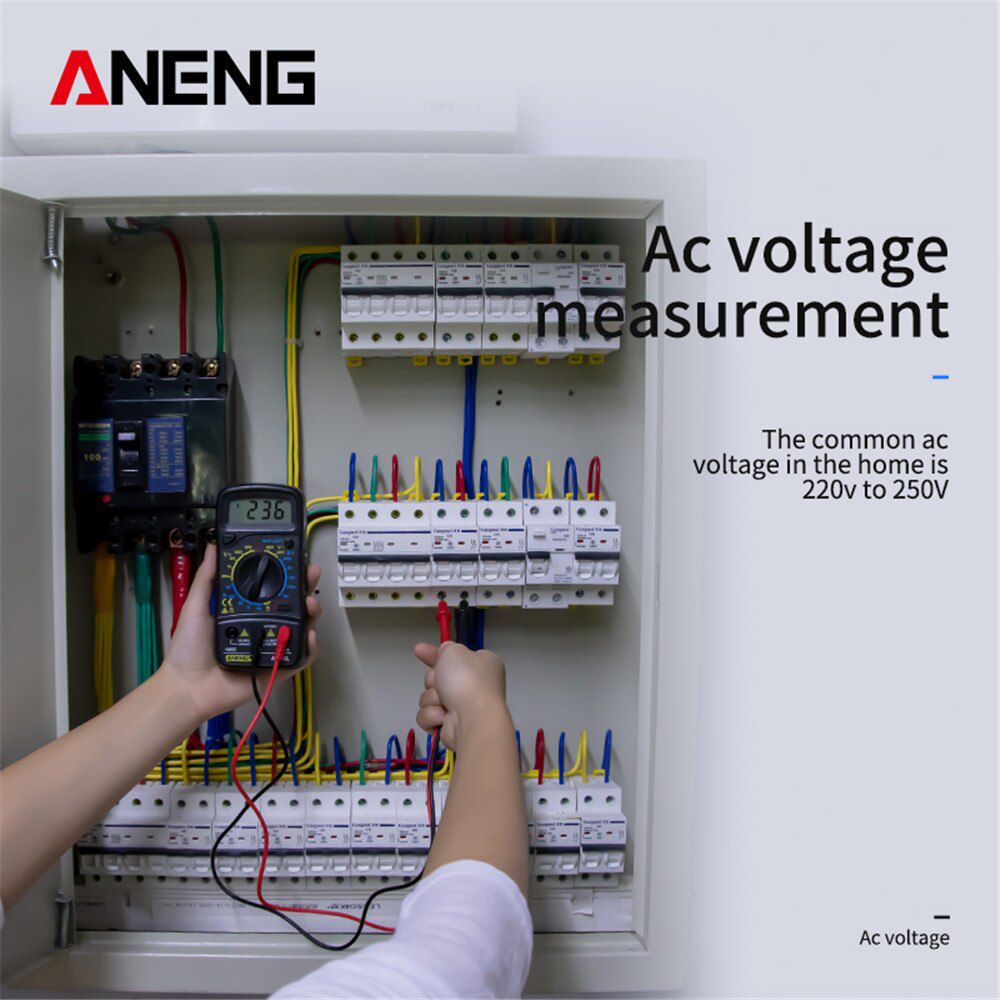 AN830L Digital Multimeter Voltmeter Ammeter AC/DC OHM Tranistor NCV Tester LCD Current  Analog Multi Meter Capacitance