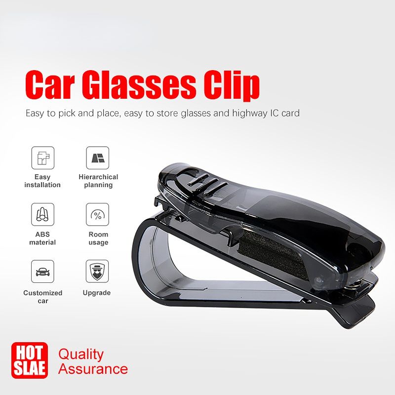 1PCS Glasses clip Car Auto Sun Visor Glasses Sunglasses Clip Card Ticket Holder Pen Case Box Universal Accessories