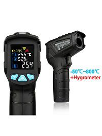 Digital Infrared Thermometer Laser Temperature Meter Meter Non-contact Pyrometer Imager Hygrometer Color LCD Light  AlarmI R01A IR01B IR01C IR01D