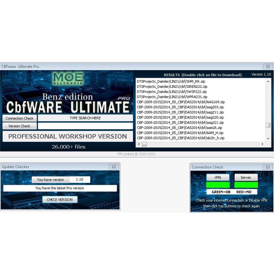 Flashware Ultimate Pro and CBFWare Ultimate Pro 1 Year Full Unlimited PRO Access (365 days) for All Mercedes Benz Workshop