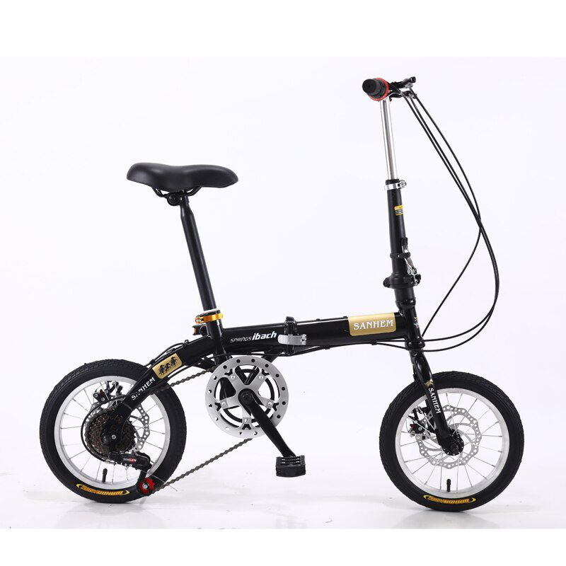 Folding bicycle adult children students variable speed disc brake bicycle 16 inch men and women portable