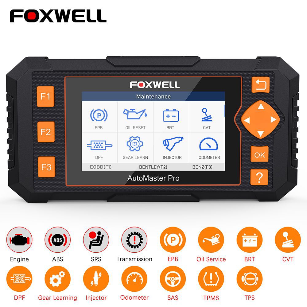 FOXWELL NT706 OBD2 Auto Code Reader 4 System Scanner Engine ABS SRS Transmission 