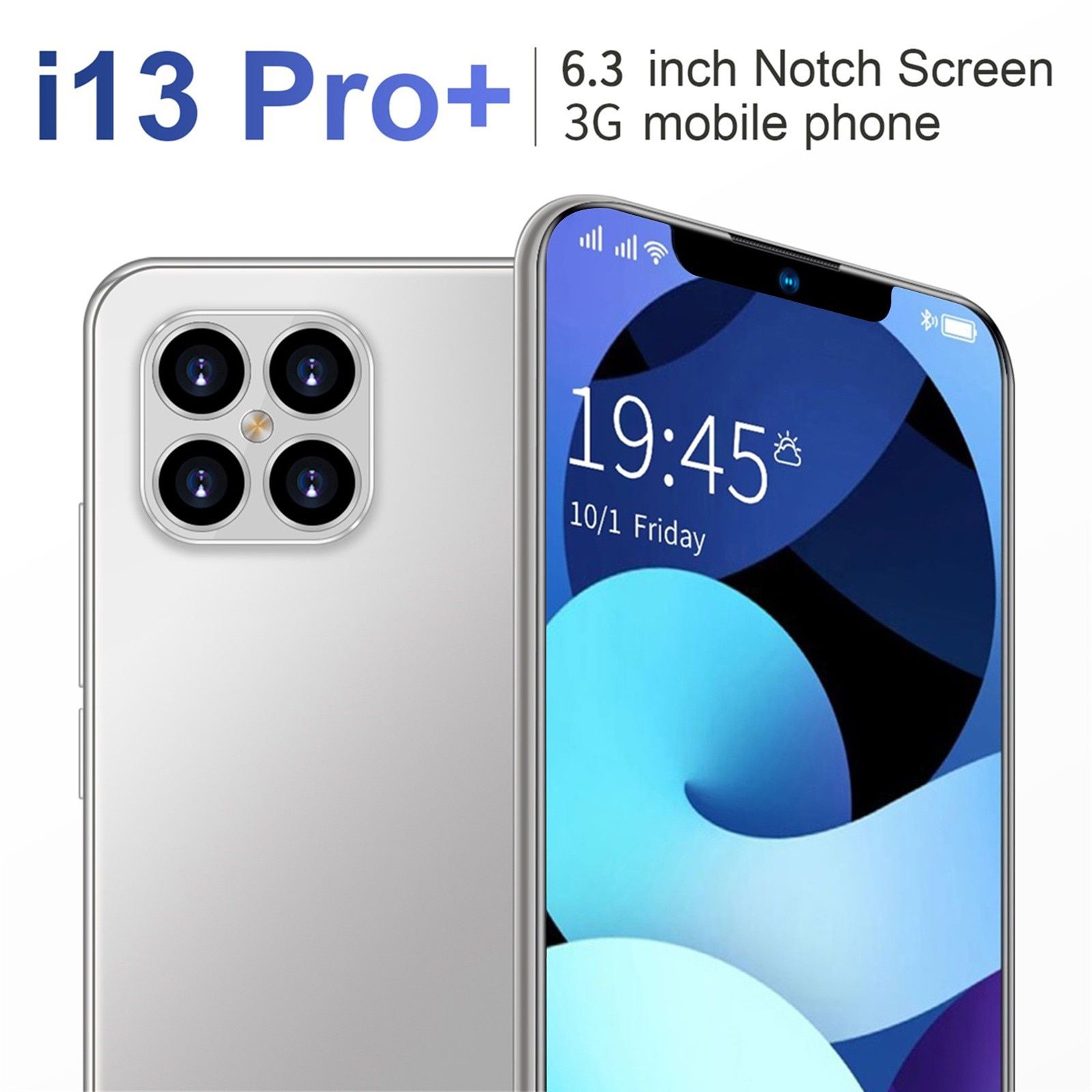 i13 Pro+1GB+8GB Android 8.1 Smartphone Quad-Core 6.3 Inch Mobile Phone Dual SIM card + TF Card Android 8.1 System Smartphone