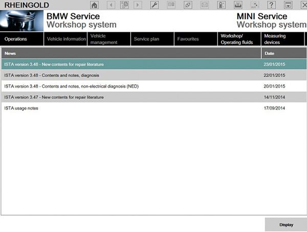 Perfect Version V2015.03 BMW ICOM Rheingold ISTA-D 3.48.20 ISTA-P 3.55.1.001 Win8 System 256GB SSD Support Multi-languages