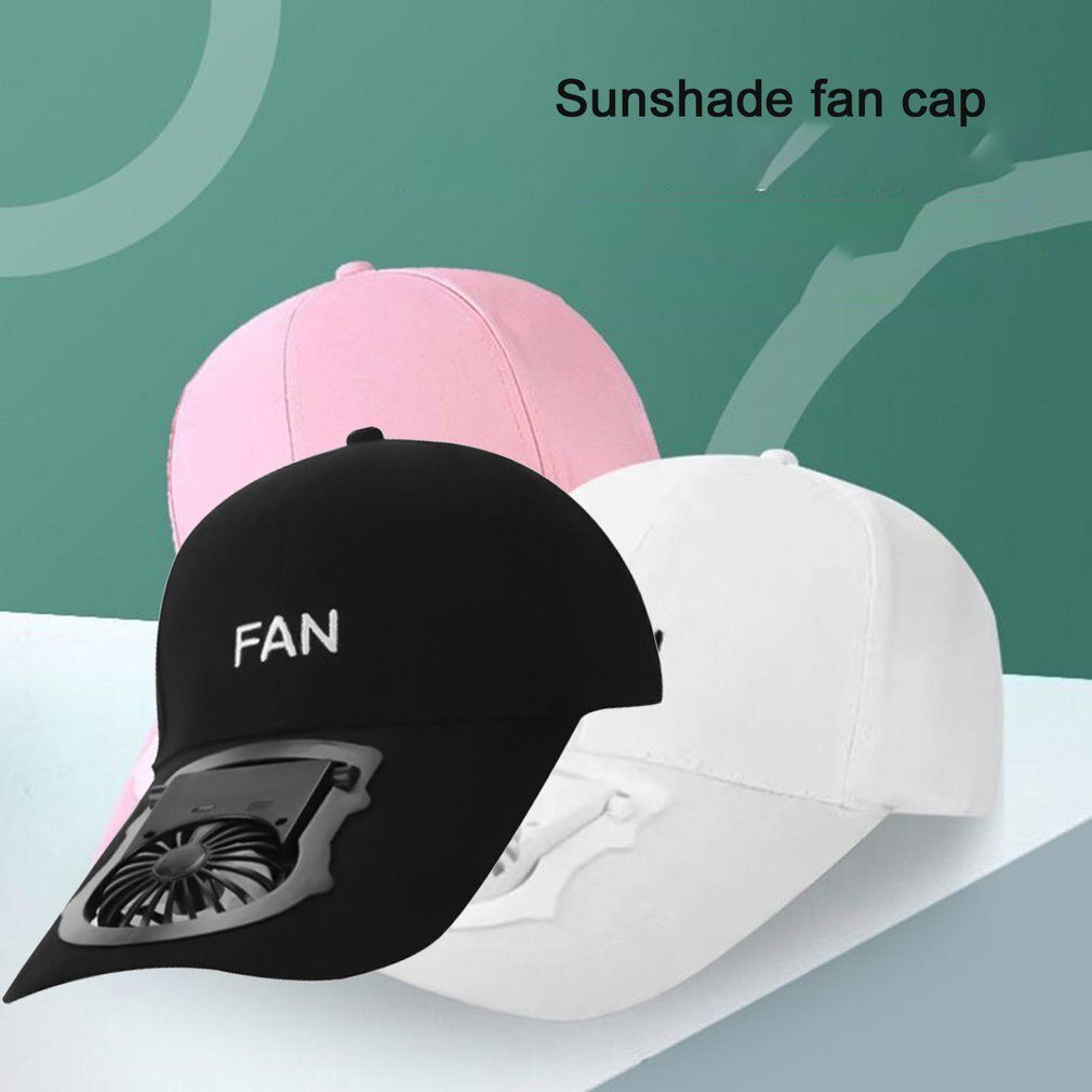 USB Rechargeable Summer Three Wind Speed Mini Fan Sunscreen Sun Shade Hat USB Fan Hat Tools Unisex Caps
