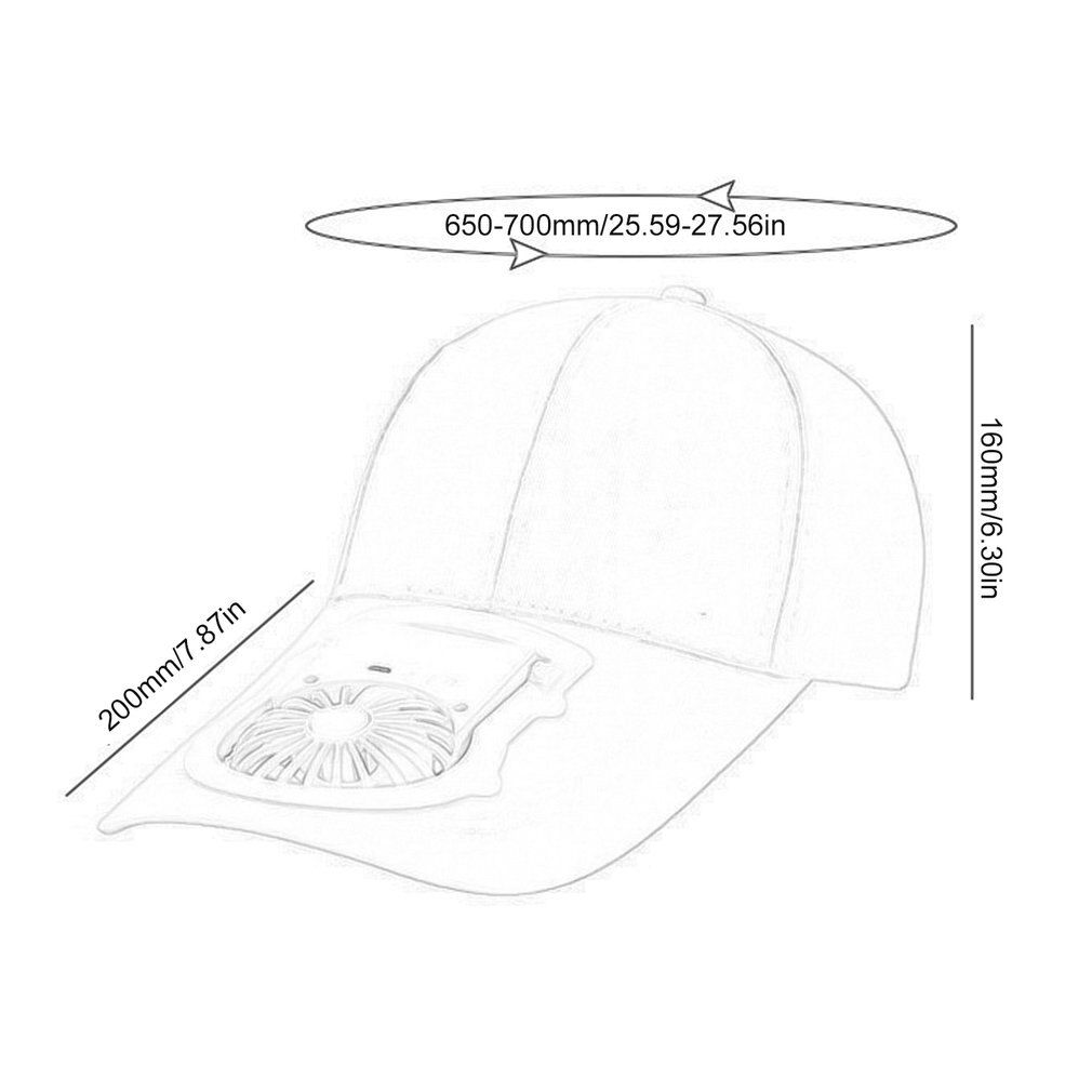 USB Rechargeable Summer Three Wind Speed Mini Fan Sunscreen Sun Shade Hat USB Fan Hat Tools Unisex Caps