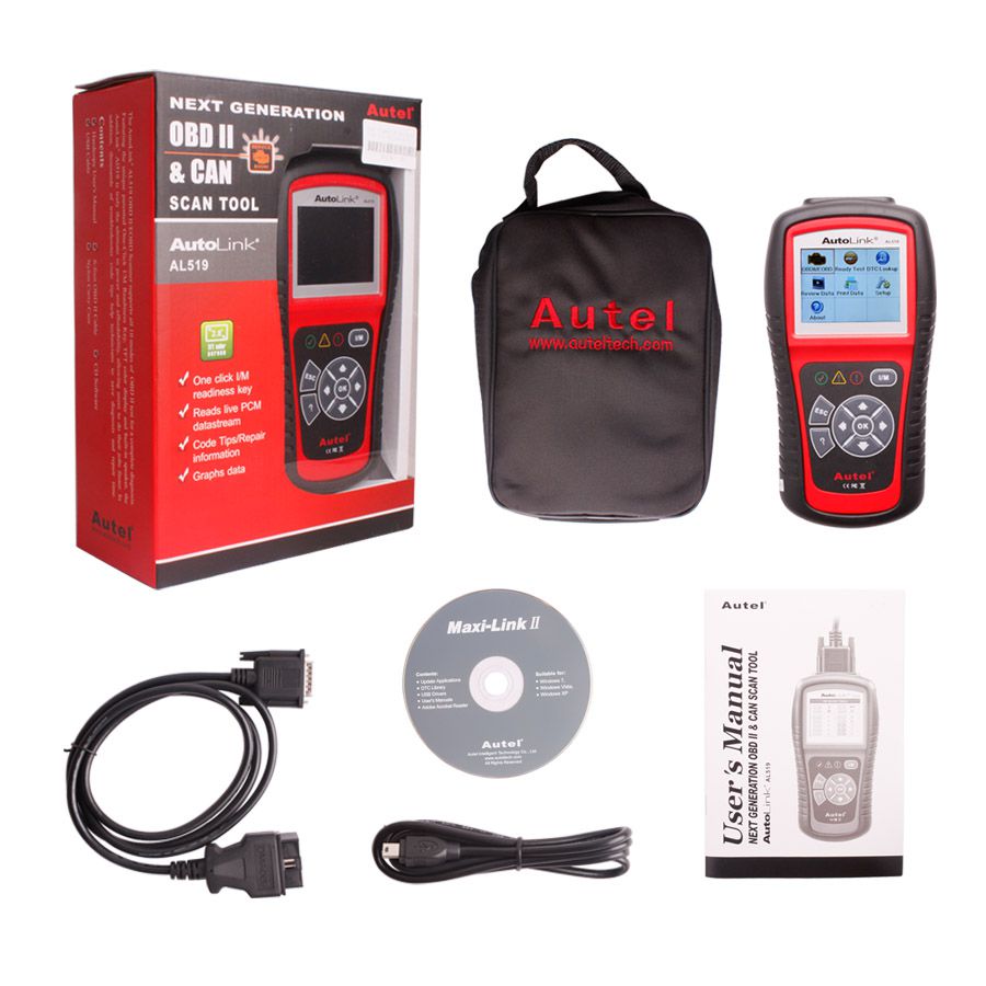 Autel AutoLink AL519 OBDII EOBD and CAN Scan Tool Support Online Update