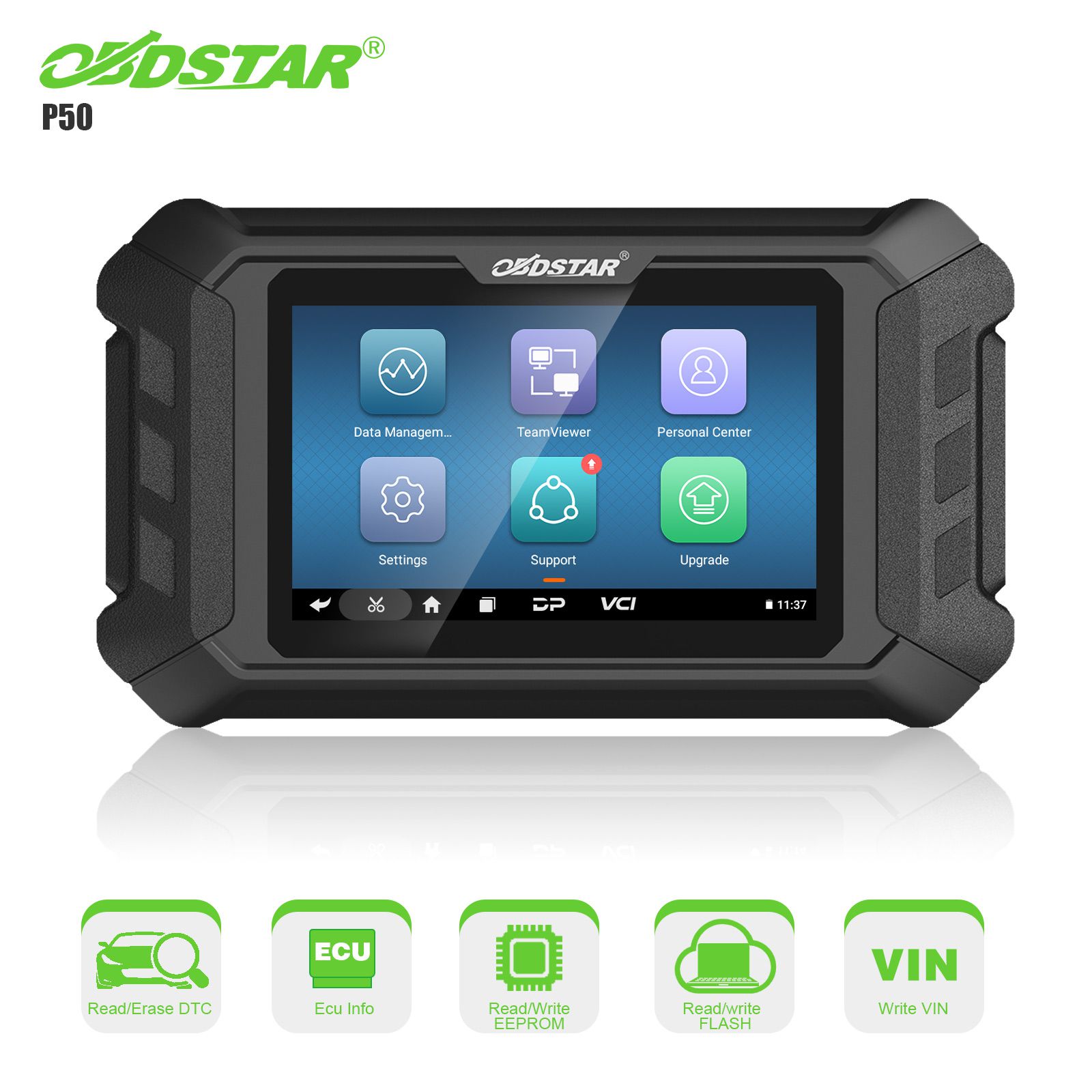 OBDSTAR P50 Airbag Reset Intelligent Airbag Reset Equipment Covers 38 Brands and Over 3000 ECU Part No.