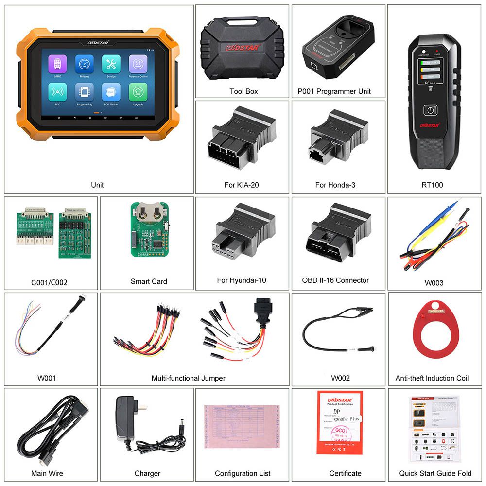 OBDSTAR X300 DP Plus X300 PAD2 C Package Full Version Get Free Renault Convertor and FCA 12+8 Adapter