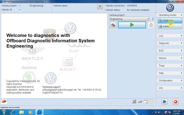 V-A-G ODIS-E 6.7.5 Engineering Software for VAS 5054A