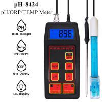 pH-8424 pH/ORP/TEMP Meter High Accuracy 3 in 1 Portable with Replaceable pH & ORP Electrodes Temperature Probe