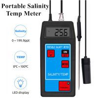 Portable Salinity Temp Meter Salinity-8425 Salinity Meter with Replaceable Probe Salinity Monitor for aquarium drinking