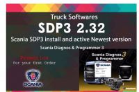 Newest Scania VCI & VCI2 SDP3 V2.32 Software for Trucks/Buses Without USB Dongle