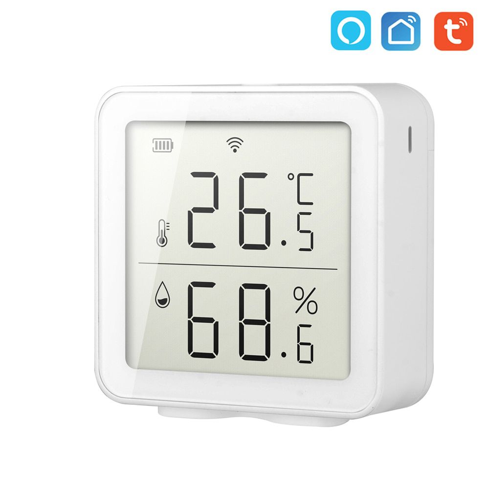 WIFI Temperature And Humidity Sensor Smart Home Indoor Intelligent Sensor Thermometer Humidity Meter Work With Alexa