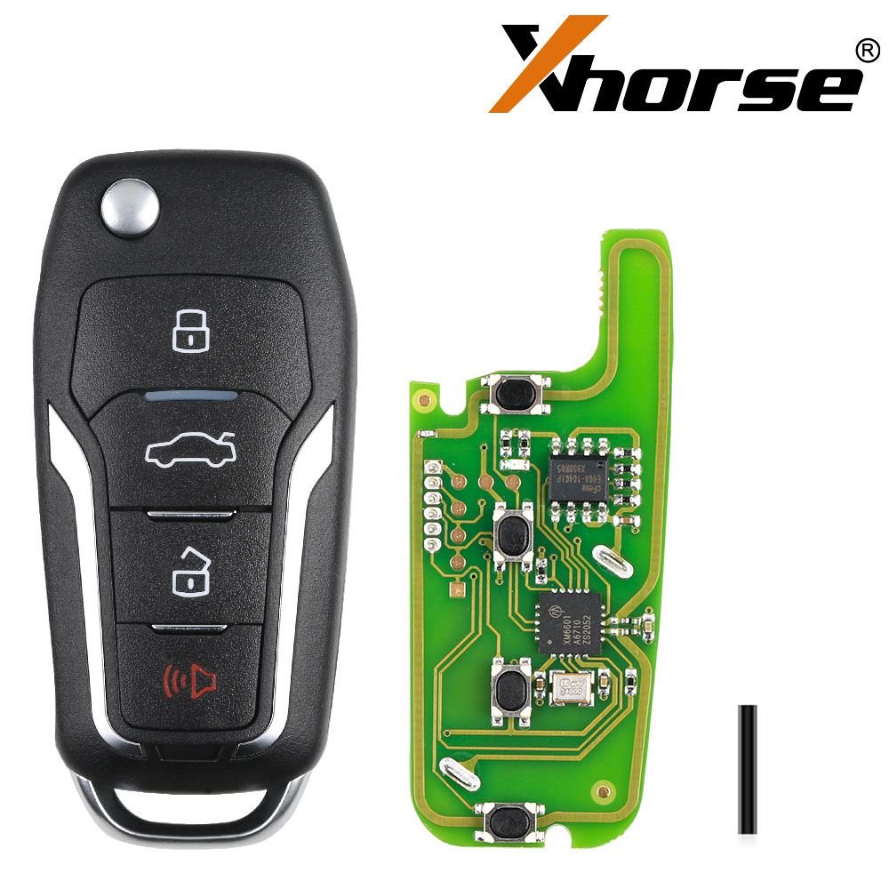 Xhorse XKFO01EN Series Universal Remote Key Fob 4 Button Ford Type 5pcs/lot