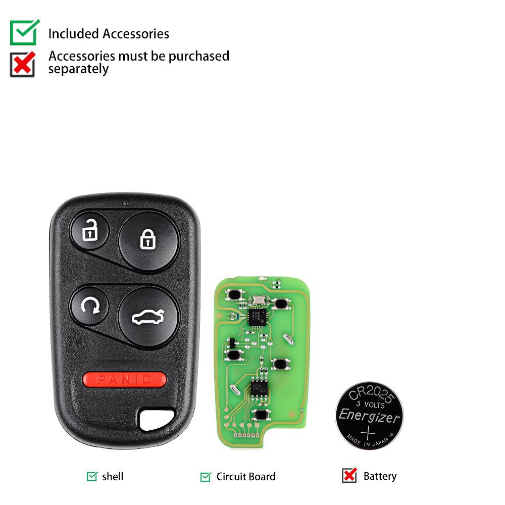 Xhorse XKTO01EN Wire Remote Key Fit For Toyota Flip 2 Buttons English 5pcs/lot