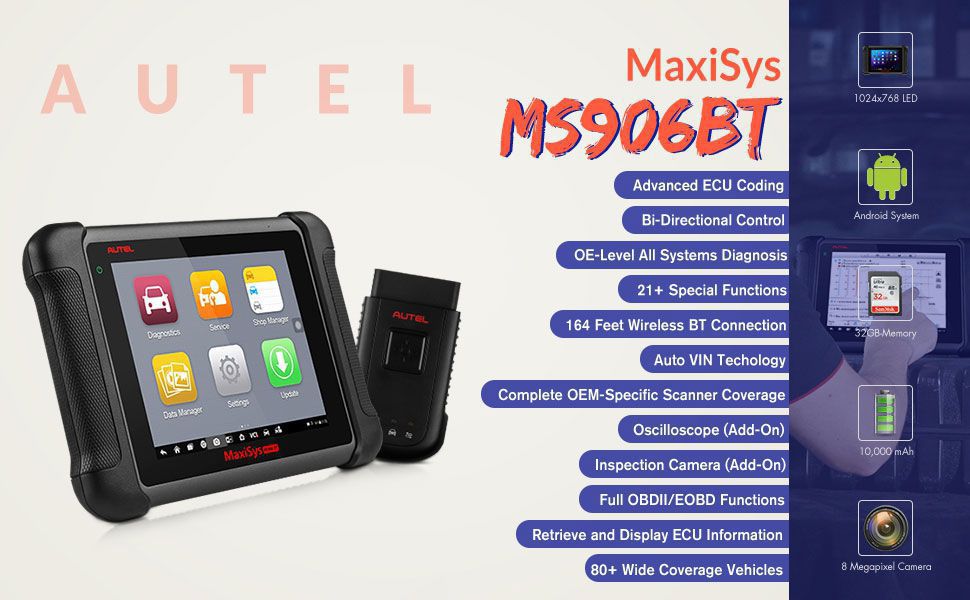 Autel MaxiSys MS906BT Features