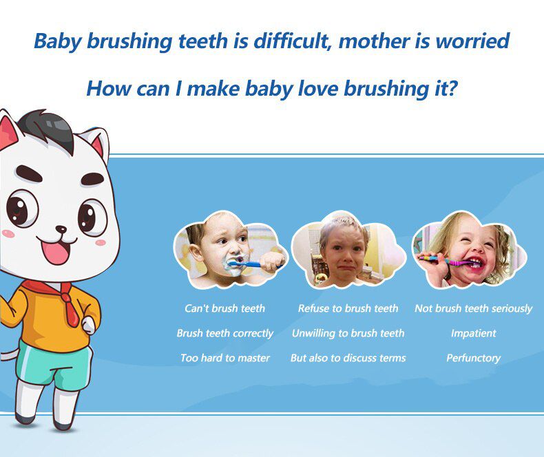 Children's Sonic Electric Toothbrush Kids 3 To 12 Ye