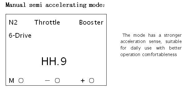 manual semi accelerating mode