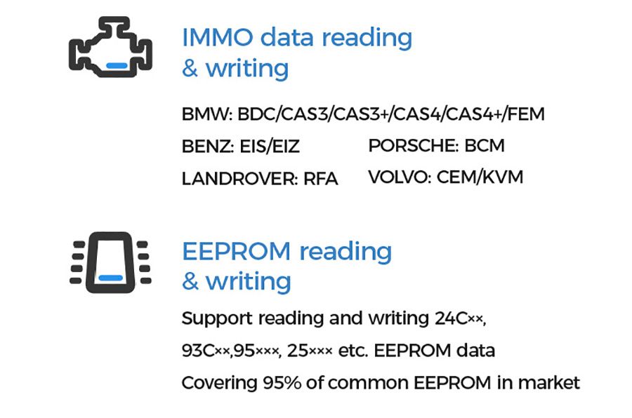 XHORSE MINI PROG immo data and eeprom reading and wirting
